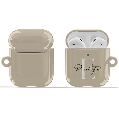 Monogram Personalized Light Solid AirPods Case
